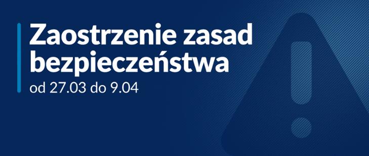 Zaostrzenie zasad bezpieczeństwa od 27.03 do 09.04