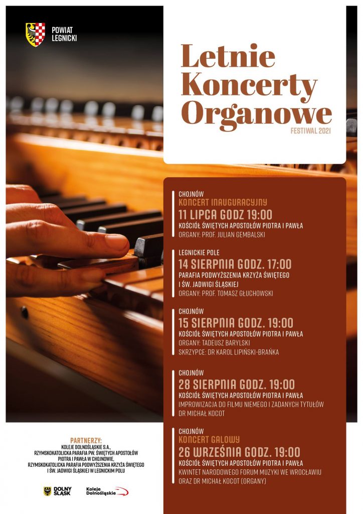 Letnie koncerty organowe - plakat