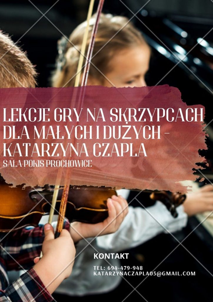 lekcje gry na skrzypcach - plakat