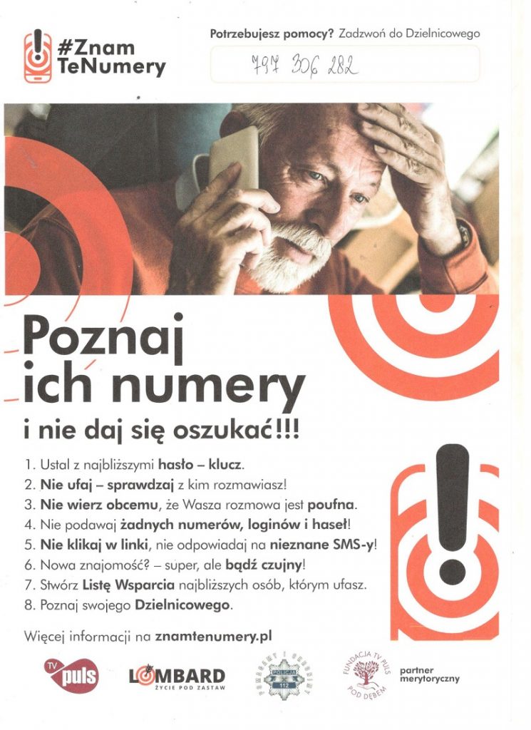 znam te numery - plakat