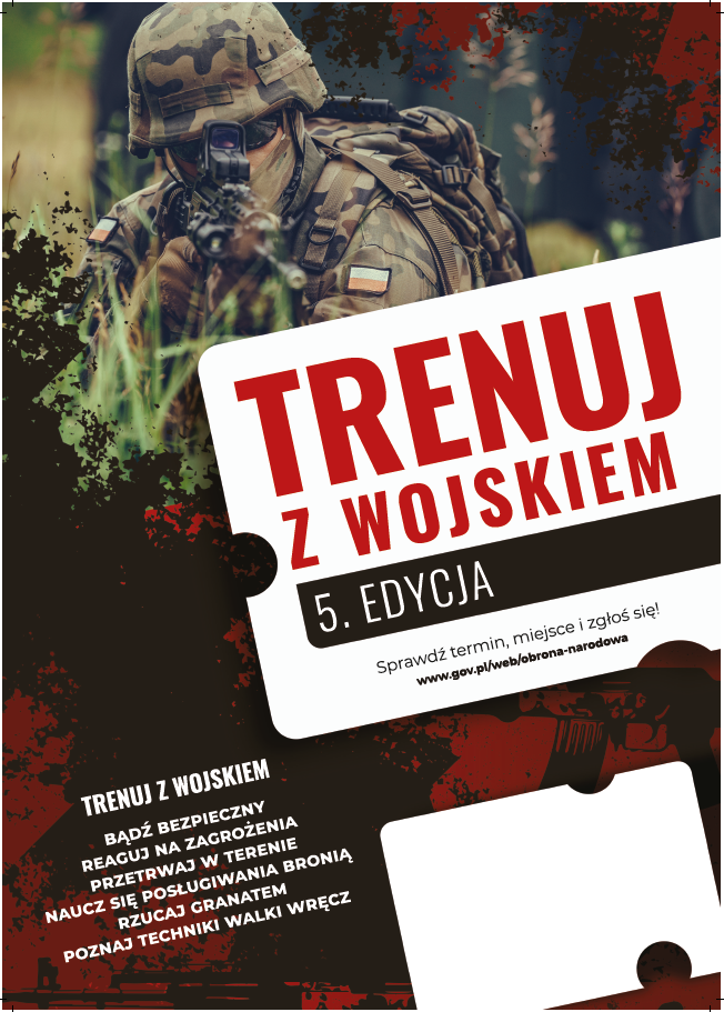 trenuj z wojskiem -plakat