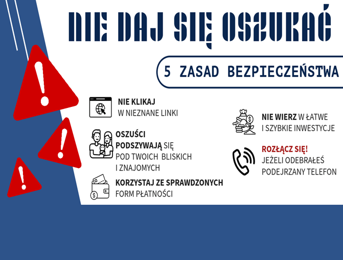 nie daj się oszukać - plakat