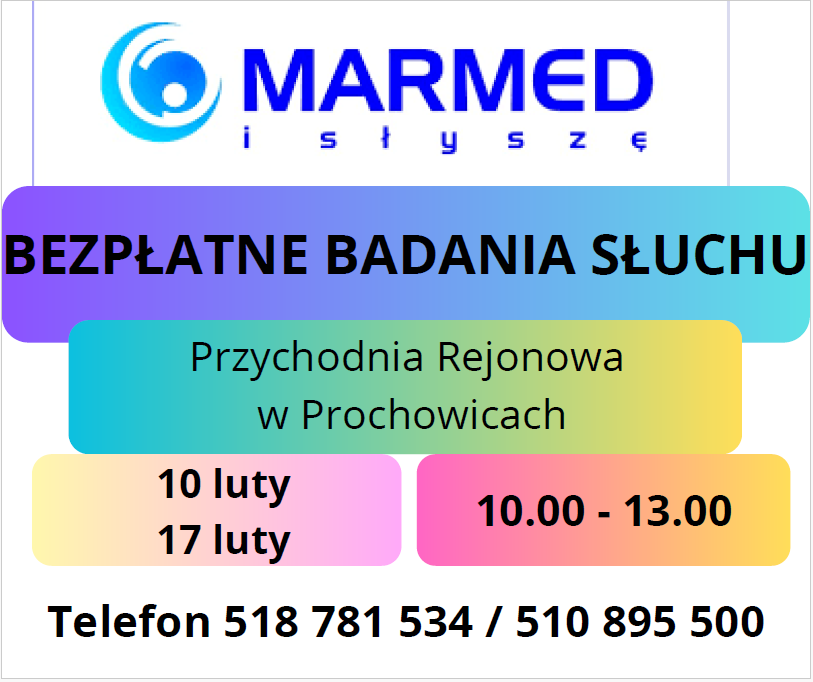 badanie słuchu plakat luty