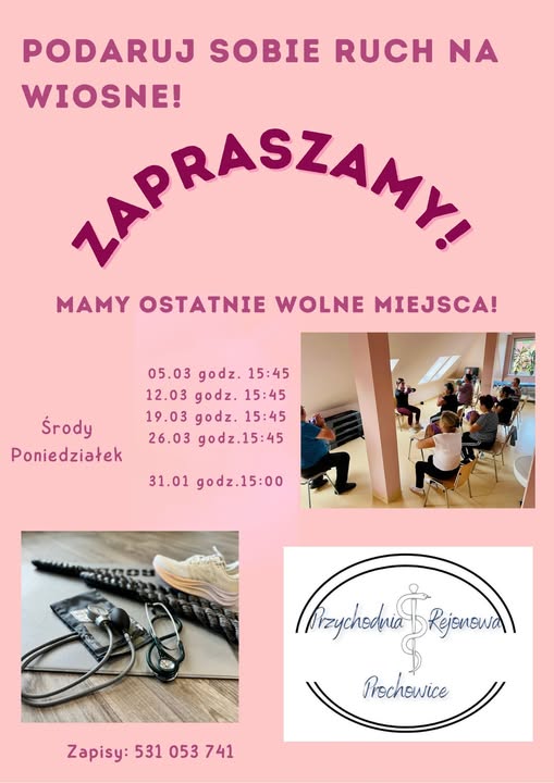 Podaruj sobie ruch na wiosnę - plakat
